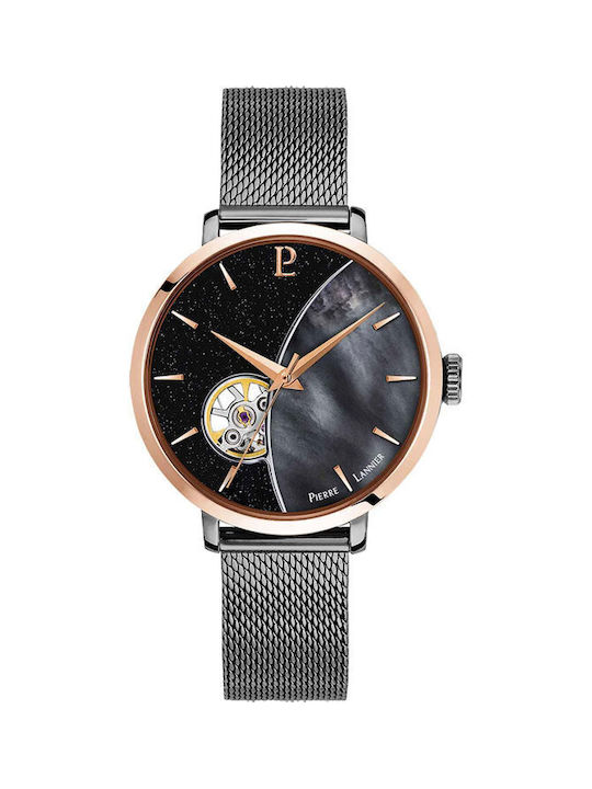Pierre Lannier Watch Automatic with Gray Metal Bracelet