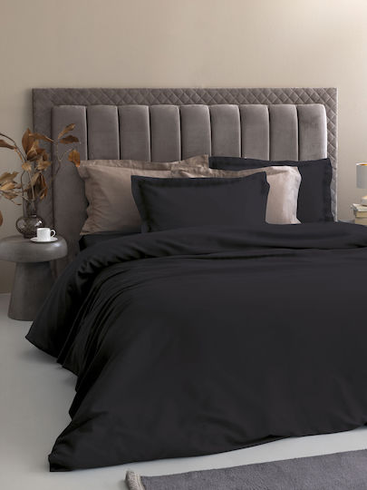 Palamaiki Sheet Set with 1 Pillowcase Super-Double 240x270cm. Posh Black 2pcs