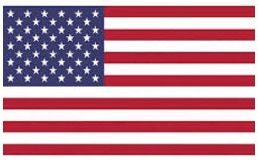 Flag of the USA with a stake 40x24cm
