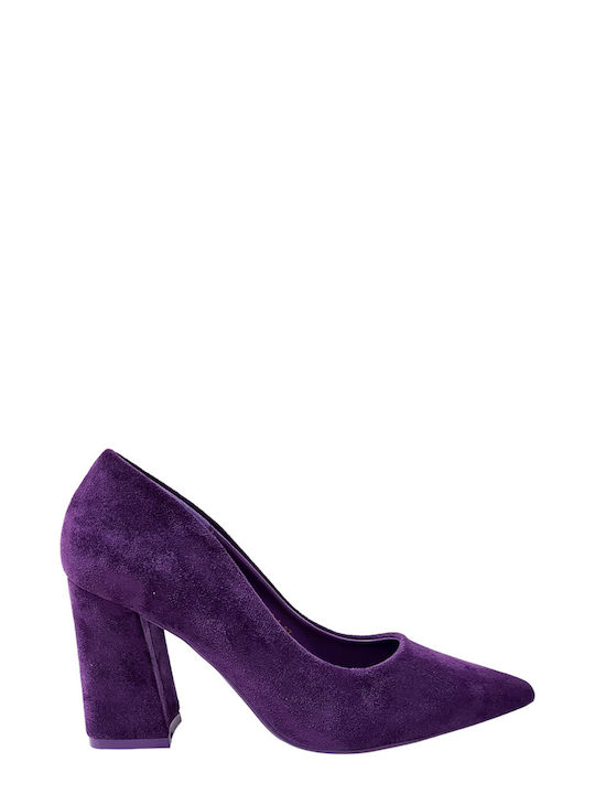 Ligglo Suede Pantofi cu toc Violet