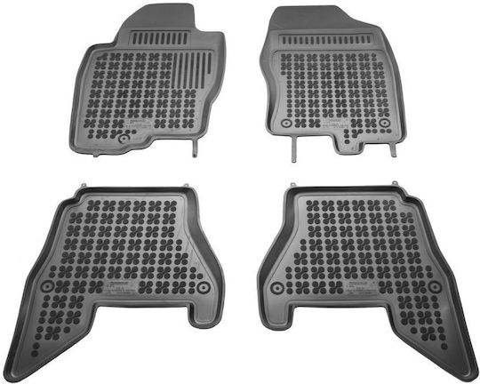 Sahler Set of Front and Rear Mats 4pcs Tray Type for Nissan Pathfinder 2005-2010 Black
