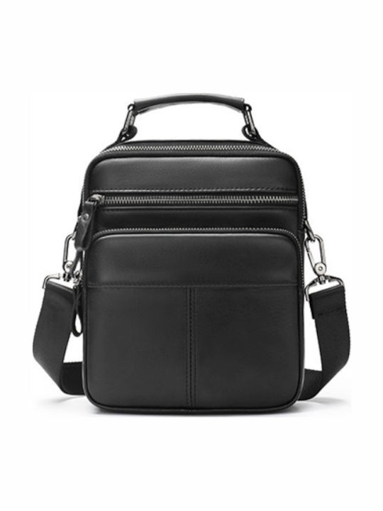 Herren Ledertasche Schulter / Crossbody Schwarz