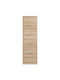 Gyda Wooden Shoe Organizer with 5 Shelves Beige 60x20x182.5cm