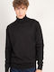 Rebase Men's Long Sleeve Sweater Turtleneck Black