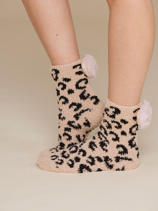 Noidinotte Damen Socken Beige 1Pack