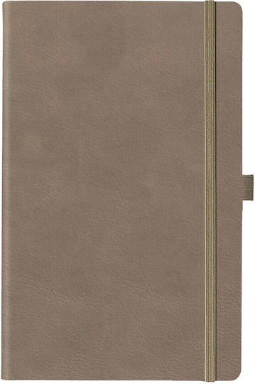 THeofylaktos Ivory Notizbuch Quadrat mit Gummiband und Stifthalter Beige