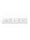 Artekko Christmas Tray Glass Whiteς L13xW13xD2cm.