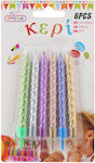 Tpster Birthday Candles Multicolour 6pcs 29962