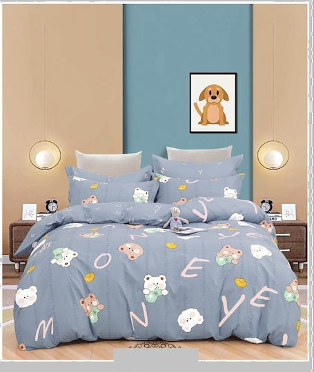 Mc Decor Semi Double Kids Sheets Gray 160x240cm Mc Decor Semi Double Kids Sheets Gray 160x240cm