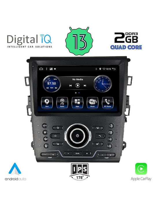 Digital IQ Car Audio System for Ford Mondeo 2014> with Clima (Bluetooth/USB/AUX/WiFi/GPS/Apple-Carplay/Android-Auto) with Touch Screen 9"