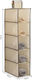 Tpster Fabric Hanging Clothes Shelf in Blue Colour 15x30x70cm