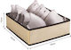 Tpster Organizer und Schubladenteiler in Beige Farbe 30x30x10cm