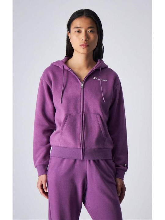 Women's Sweatshirt Jacket Hooded Purple