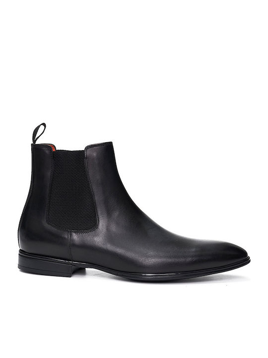 Leder Schwarz Chelsea Stiefeletten