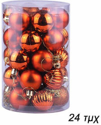 Set 34 Globuri Plastice Portocalii 4cm