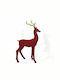 Zaros Christmas Plastic Figure Deer Red Height 46cm