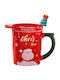 Etoile Christmas Mug Ceramic Red