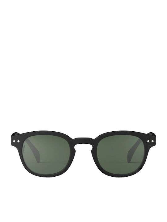 Izipizi Unisex Sunglasses with Black Plastic Frame and Black Polarized Lens