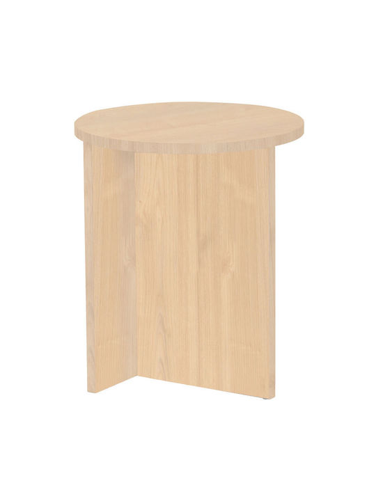 Round Side Table Camila Natural L40xW40xH48cm