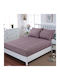 Casa Colori Sheet Double with Elastic 140x200+30cm. Serpantine Revo Coffee