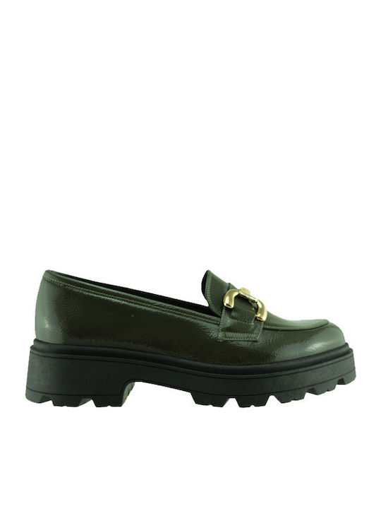 Stefania Patent Leather Women's Moccasins in Kh...
