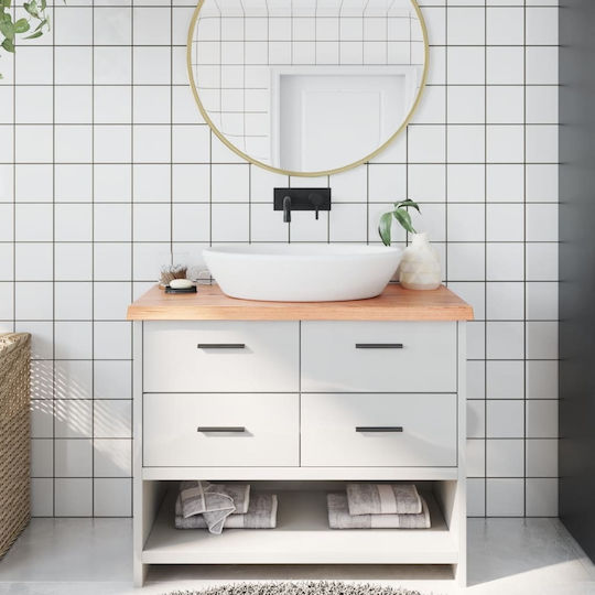 vidaXL Countertop without Sink L100xW40xH4cm Brown
