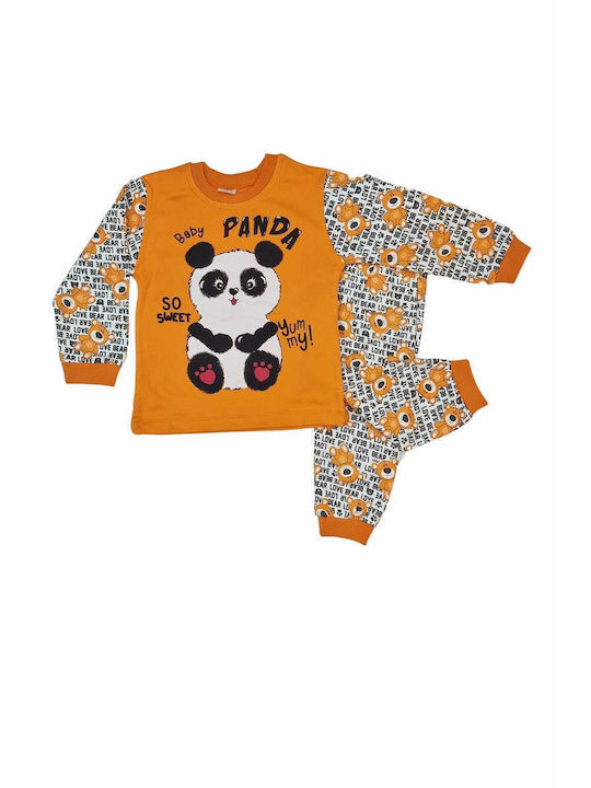 Supermini Set Top & Bottom Kids Cotton Pyjamas Orange