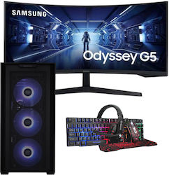 Vengeance Knight-M1 Asus Edition + Samsung Odyssey G5 LC34G55TWWPXEN Gaming Desktop PC (Ryzen 5-7600/32GB DDR5/1TB SSD/GeForce RTX 4060/Kein OS)