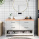 vidaXL Waschtisch ohne Waschbecken L140xB60xH6cm Braun