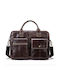 Cardinal Leather Men's Briefcase Red Brown