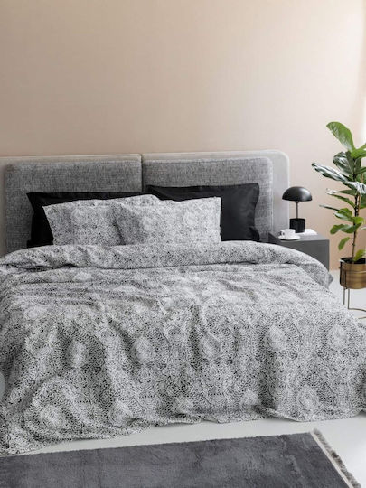 Palamaiki Set Cearșafuri King Size 285x270cm. Ivy Gri 4buc