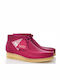Wallabee Boot Δερμάτινα Γυναικεία Μποτάκια Φούξια