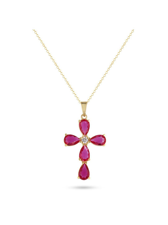 Vitopoulos Damen Gold Kreuz 14K