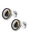 Ducati Corse Valore Steel Cufflinks in Silver Colour