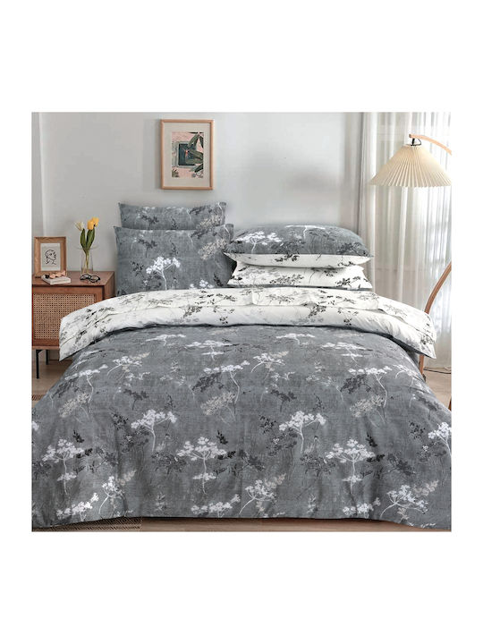 Casa Colori Duvet Cover Cotton Double 200x240 Grey
