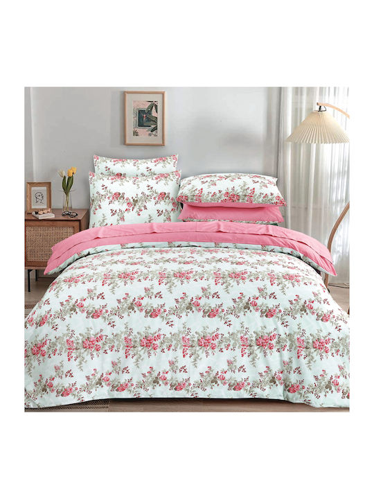 Casa Colori Duvet Cover Cotton Double 200x240 Pink