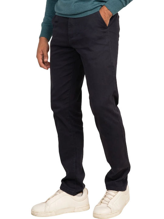 Rebase Trousers Elastic in Regular Fit Black