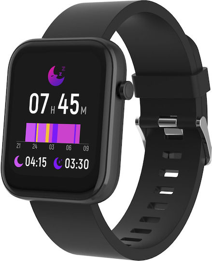 Denver SW-182 Wasserdicht Smartwatch mit Pulsmesser (Schwarz)