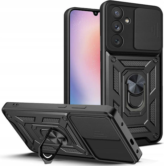 Techsuit Shield Umschlag Rückseite Kunststoff / Silikon Schwarz (Samsung Galaxy A25 5G)