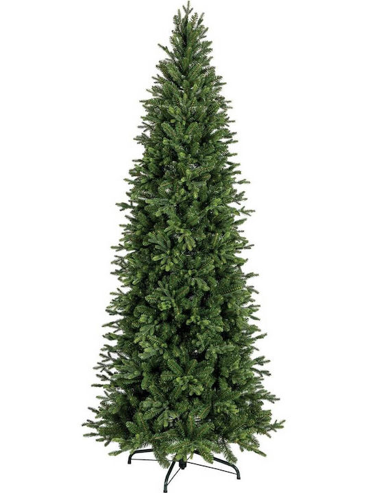 Christmas Slim Green Tree with Trunk Base and Built in Branches H180cm