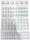 Next Decorative Element for DIY Constructions Silver 130 Pieces (10 Tabs)