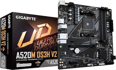 Gigabyte A520M DS3H V2 Motherboard Micro ATX with AMD AM4 Socket