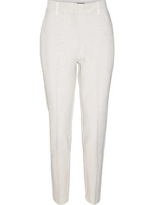 Women's Fabric Trousers Tapered Line Gray