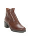 Treintas Shoes Women's Ankle Boots with Medium Heel Brown