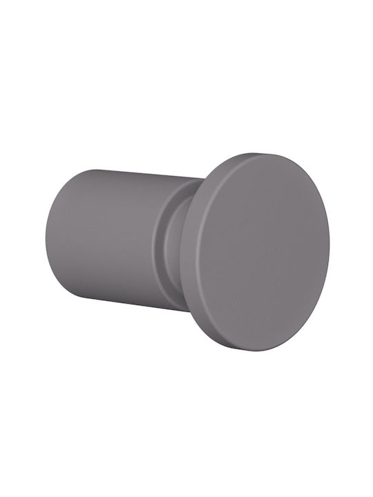 Pam & Co Single Wall-Mounted Bathroom Hook Gray