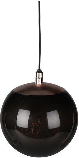 Κρεμαστό Φωτιστικό Μαύρο LED Μπάλα 18x18x20εκ.