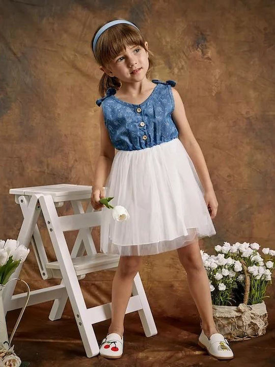 TakTakBaby Kids Dress Tulle Sleeveless Blue