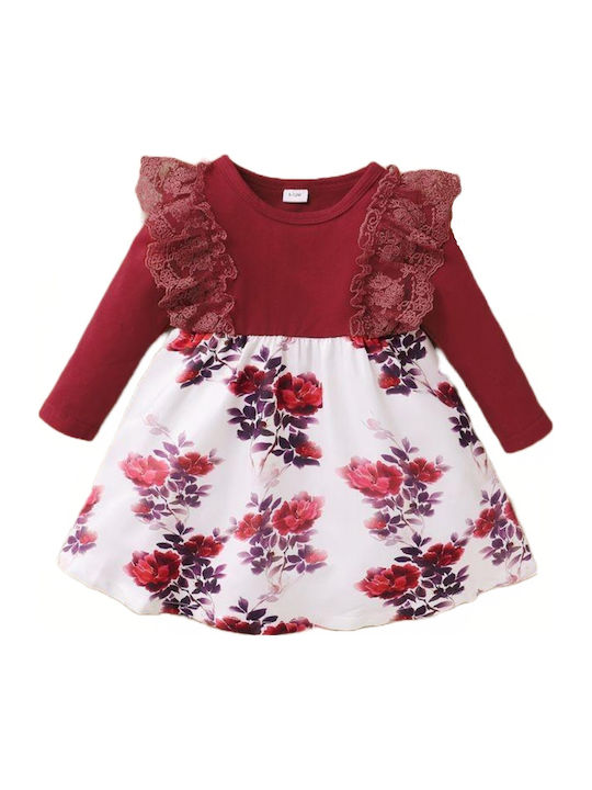 Rochie pentru Copii Mânecă lungă Burgundy