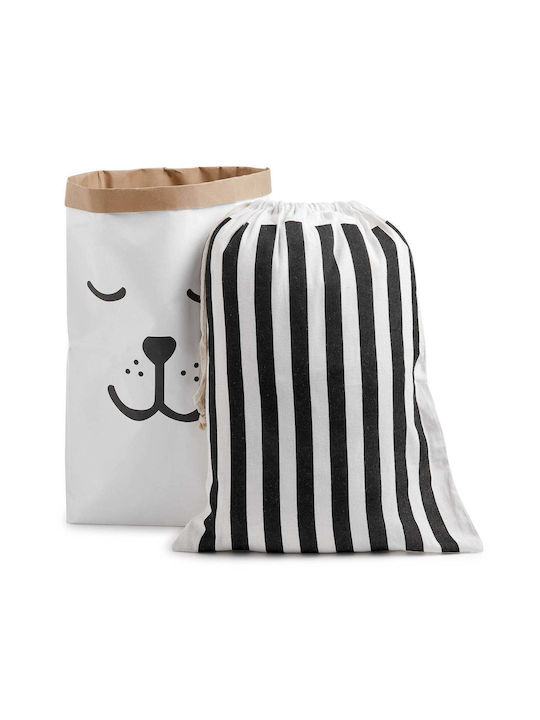 One & Only Baby Children's Laundry Basket made of Fabric White 46x46x61cm 1pcs