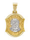 Kiriakos Gofas Pendant Kids Talisman Double Sided made of Gold 9K PA721